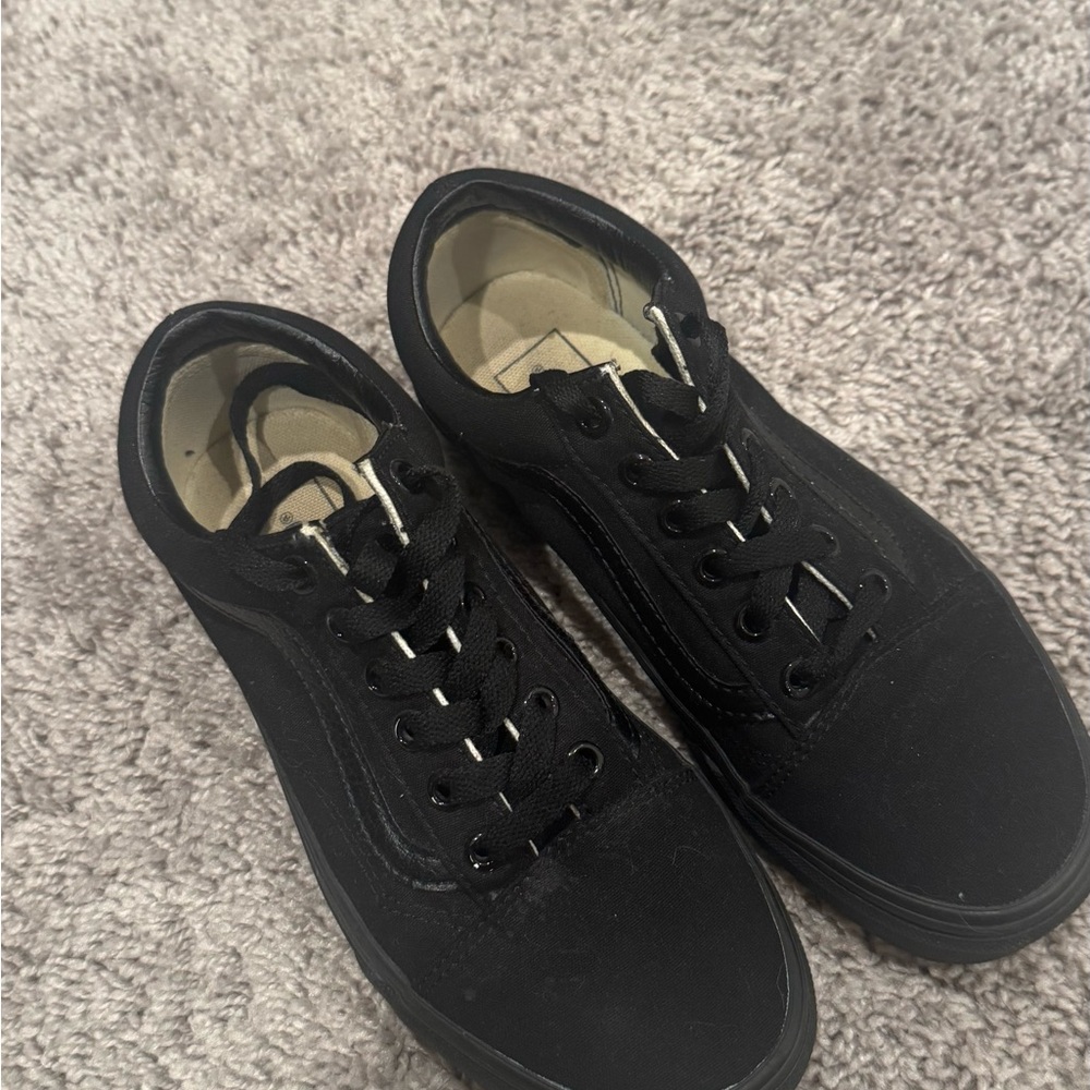Vans Black Canvas Sneakers Low-Top Casual